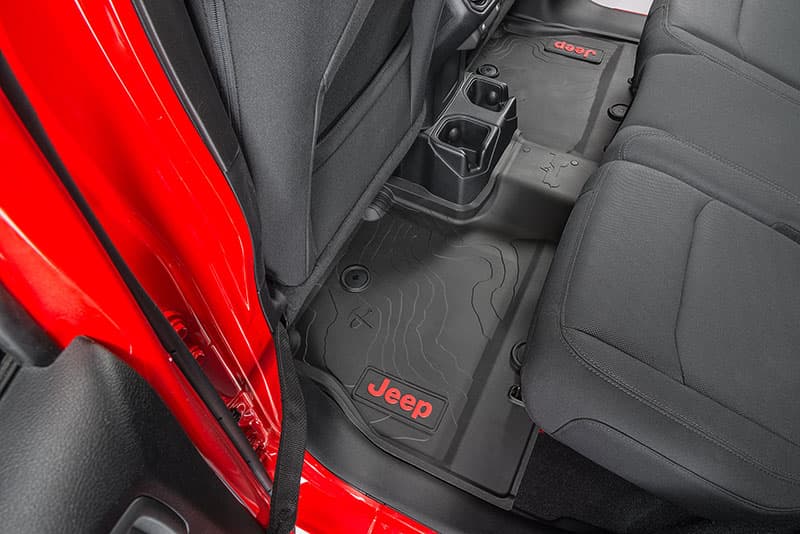 Mopar All-Weather Front &amp; Rear Floor Liner Mats - Jeep Wrangler Unlimited JL 4-Door (2018-2022)