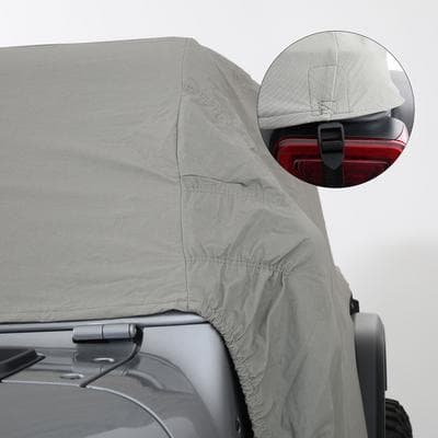 Smittybilt Water-Resistant Cab Cover with Door Flaps (Gray) - Jeep Wrangler JL 2-Door (2018-2022)