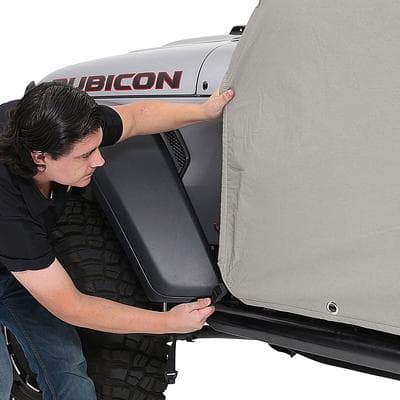 Smittybilt Water-Resistant Cab Cover with Door Flaps (Gray) - Jeep Wrangler JL 2-Door (2018-2022)