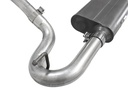 aFe Power Scorpion 2.5&quot; Aluminized Cat-Back Exhaust System with Polished Tip - Jeep Wrangler JK 4-Door V6-3.8/3.6L
