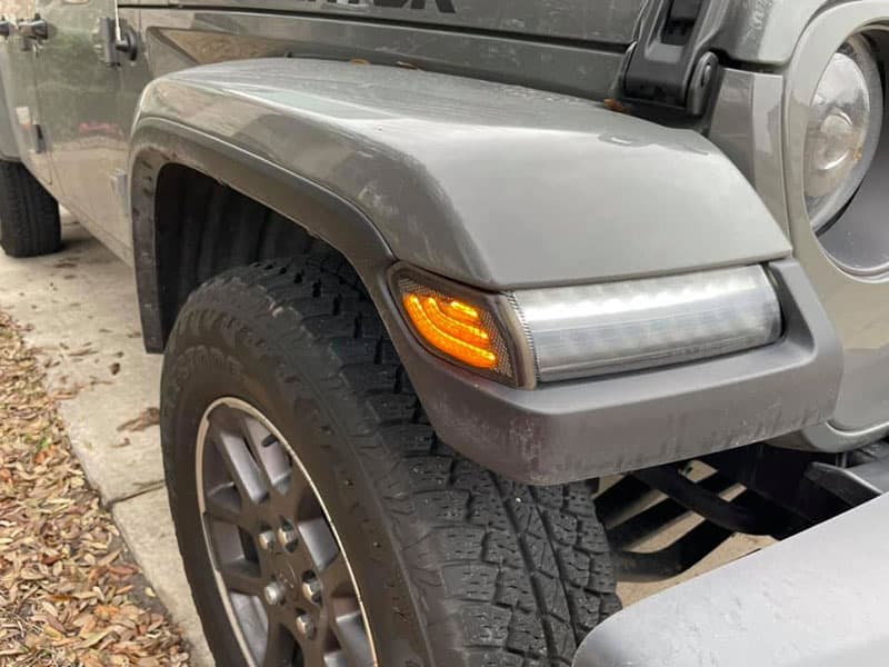 Oracle Lighting LED Front Sidemarker Lights (Smoke) - Jeep Wrangler JL (2018-2023) / Gladiator JT (2020-2023)