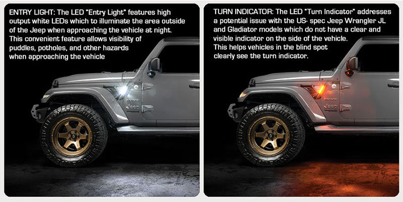 Oracle Lighting Sidetrack LED Lighting System - Jeep Wrangler JL (2018-2023) / Gladiator JT (2020-2023)