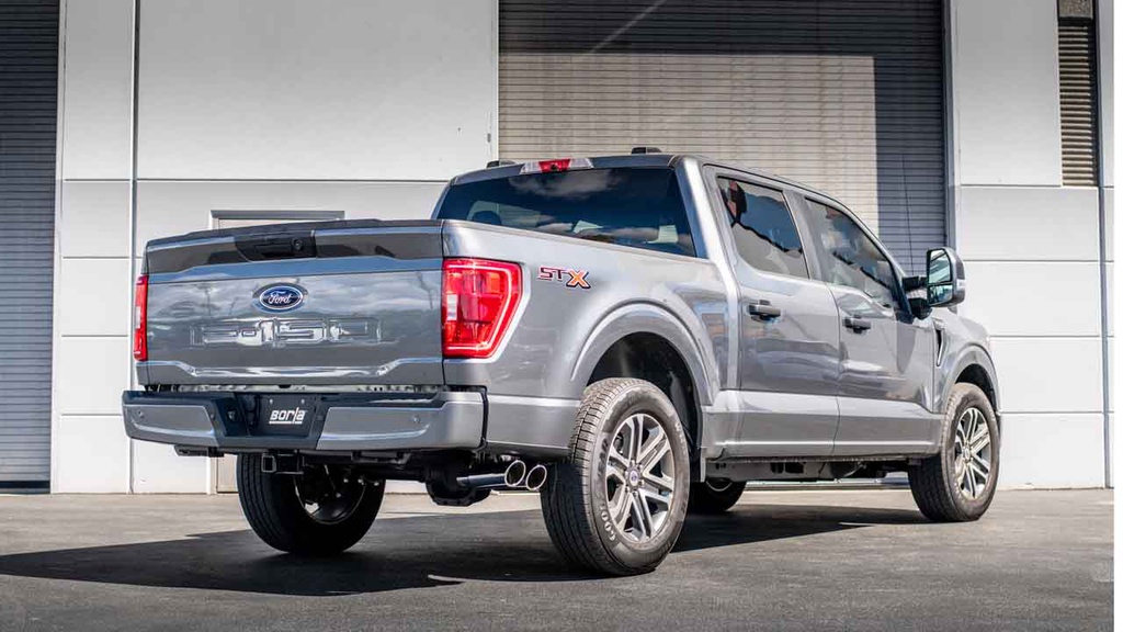 Borla (140904) S-Type Cat-Back Exhaust System (Truck Side Exit) - Ford F-150 3.5L V6 PowerBoost (2021-2022)