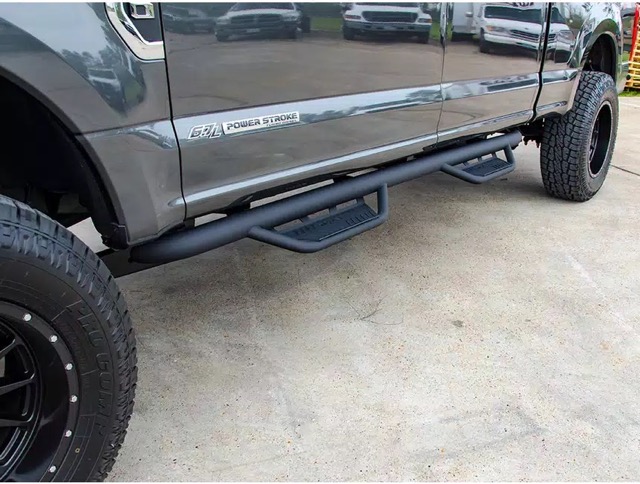 N-fab Textured Black Cab Length Podium STEPS - RAM 1500 ( 2019 - 2021 )
