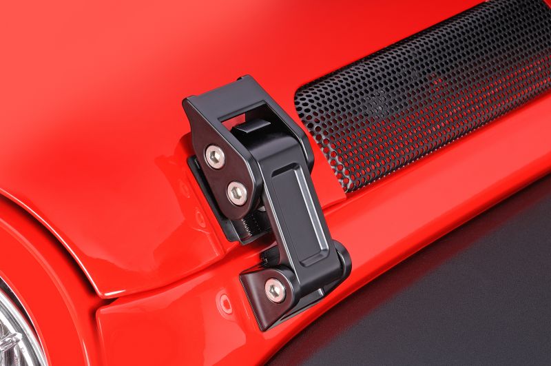 Drake Off Road RocKlaw Hood Catch System - Jeep Wrangler JK