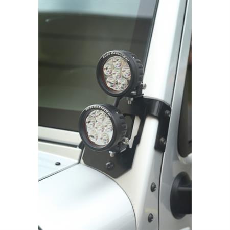 [11232.30] Rugged Ridge Dual A-Pillar Light Mount Set - Jeep Wrangler JK ( 2007 - 2018 )