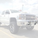 [C144LB-TX] N-Fab Front Bumper Textured Black Light Bar with 4-Tabs (Up to 4x9&quot; Round Lights) - Chevy Silverado 1500 ( 2014 - 2018 )