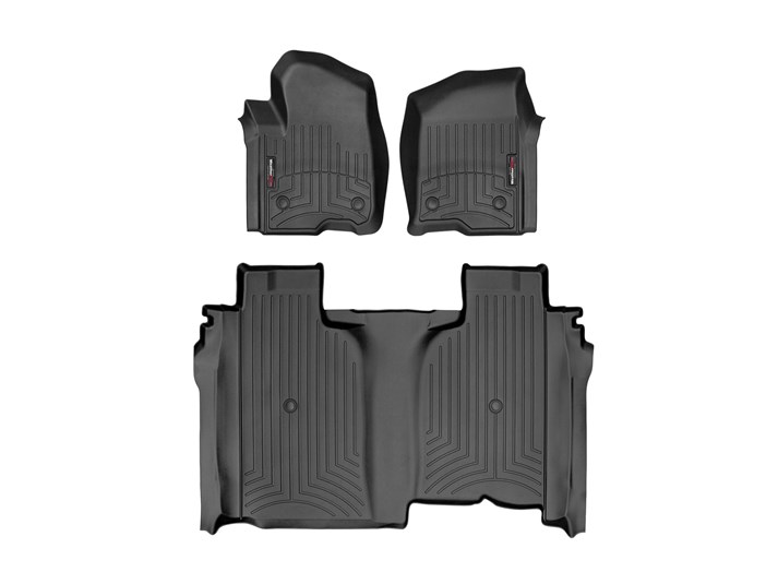 [441436-1-4] WeatherTech (Front + Rear) Floor Liners (Crew Cab) - Silverado/Sierra 1500 ( 2019-2024 )