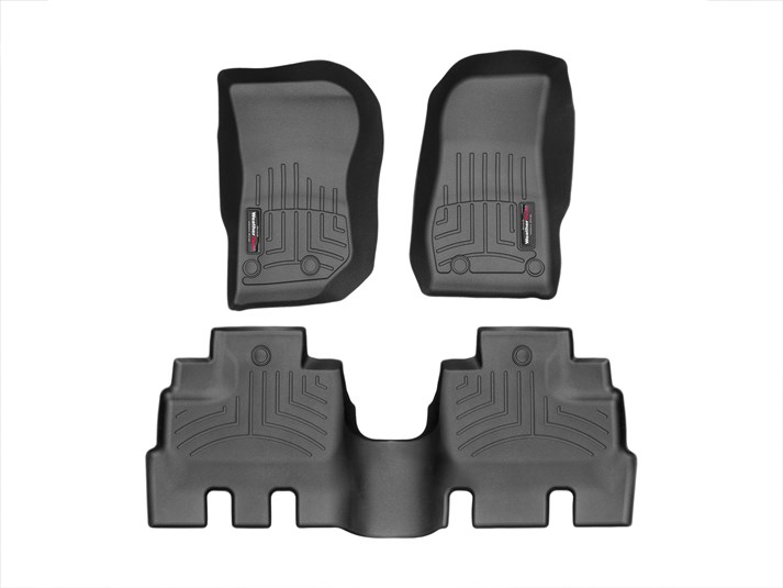 [44573-1-2] WeatherTech DigitalFit (Front + Rear) Floor Liners - Jeep Wrangler Unlimited JK 4-Door ( 2014 - 2018 )