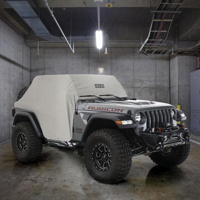 Smittybilt Water-Resistant Cab Cover with Door Flaps (Gray) - Jeep Wrangler JL 2-Door (2018-2022)