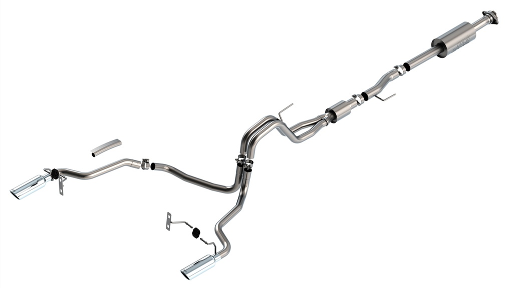 Borla (140866) Cat-Back Exhaust System S-Type (Single Split Rear Exit) - Ford F-150 5.0L V8 (2021-2024)