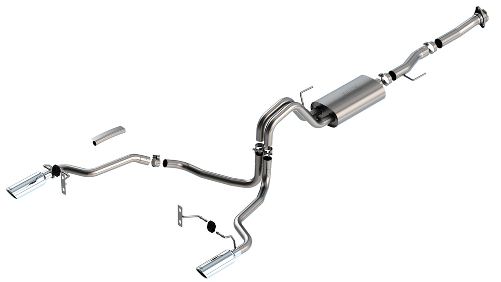 Borla (140868) Cat-Back Exhaust System S-Type (Single Split Rear Exit) - Ford F-150 5.0L V8 (2021-2024)